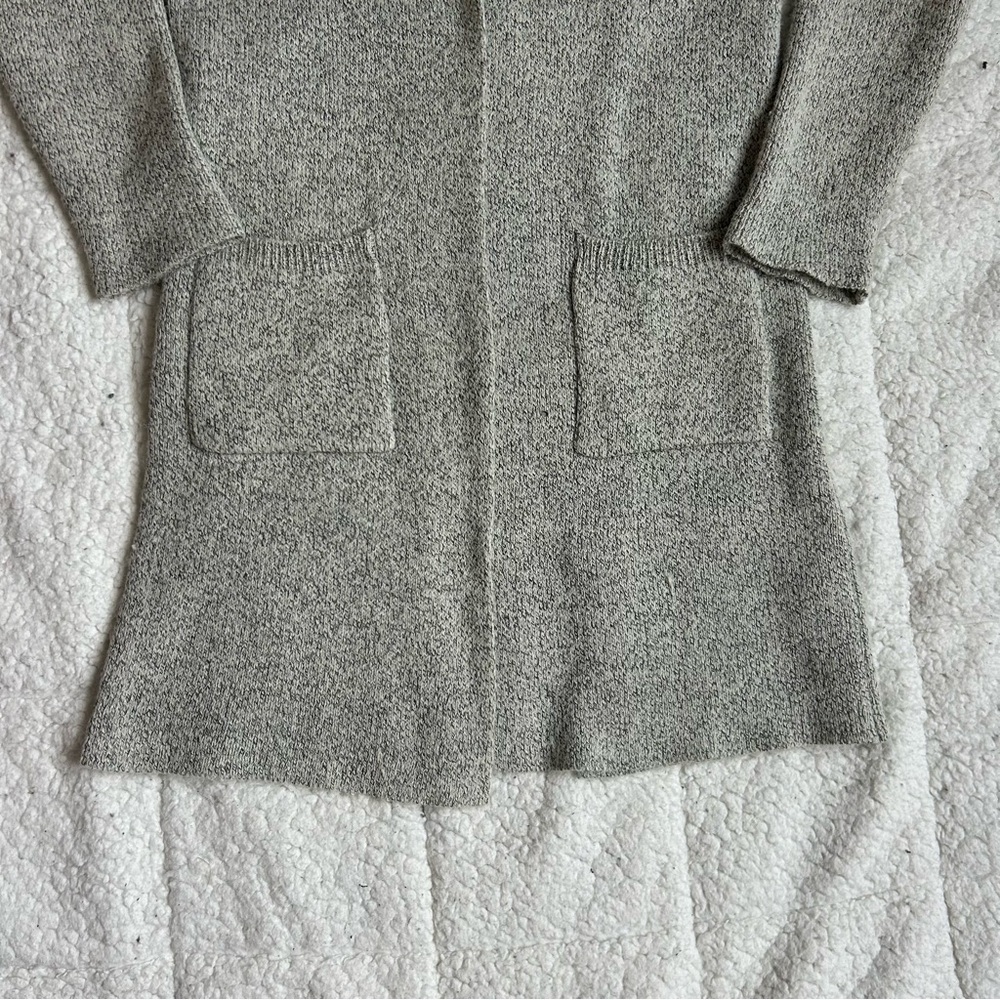 MONTEAU Gray Knit Cardigan Sweater Open Front - Picture 4 of 14